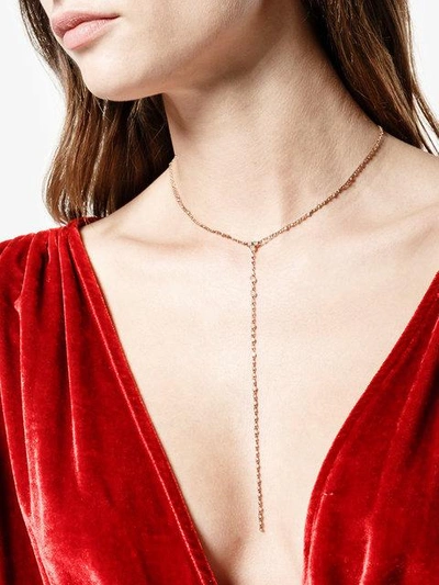 Shay Diamond Station Y Necklace In Metallic