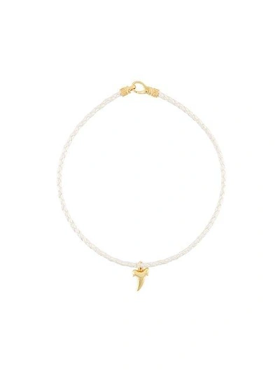 Shop Nialaya Jewelry Shark Tooth Charm Choker Necklace In White