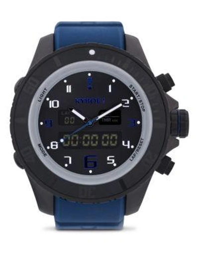 Shop Kyboe! Drab Strap Chronograph Watch In Blue