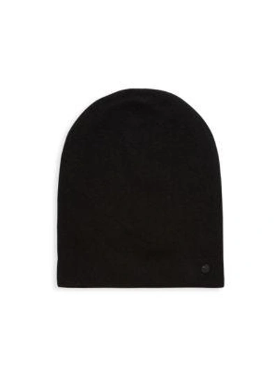 Shop Bickley + Mitchell Ribbed Beanie In Black