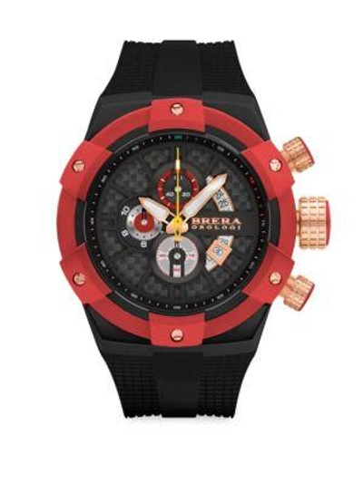 Shop Brera Orologi Supersportivo Quartz Strap Watch In Black