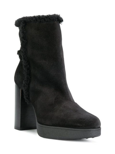 Shop Tod's Faux Shearling-trimmed Ankle Boots
