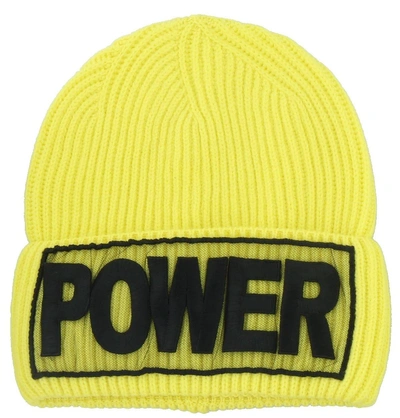 Shop Versace Power Manifesto Hat In Yellow