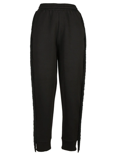 Shop Stella Mccartney Fringe Trimmed Trousers In Black