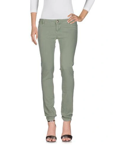 Shop Pinko Woman Denim Pants Light Green Size 32 Cotton, Polyester, Elastane