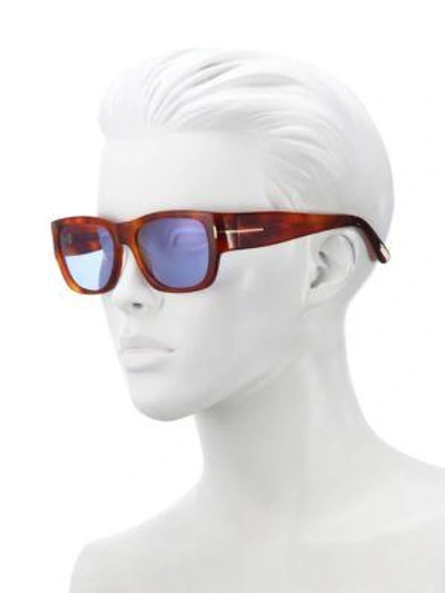 Shop Tom Ford Stephen 54mm Soft Square Sunglasses In Havana/blue