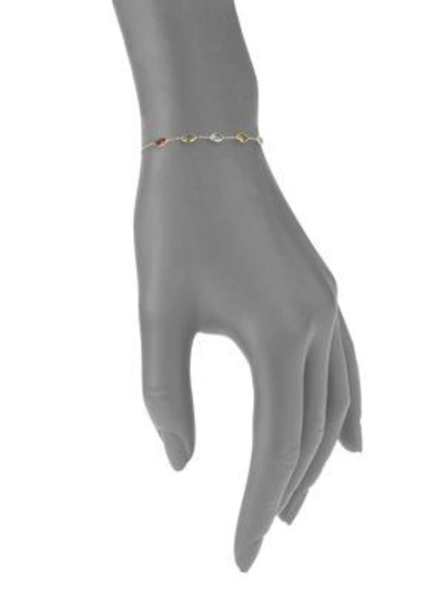 Shop Saks Fifth Avenue 14k Gold Single Bolo Strand Bracelet In Multi