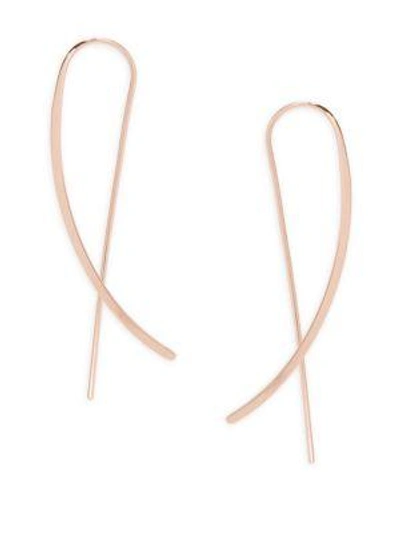 Shop Saks Fifth Avenue 14k Rose Gold Crossover Thread Earrings