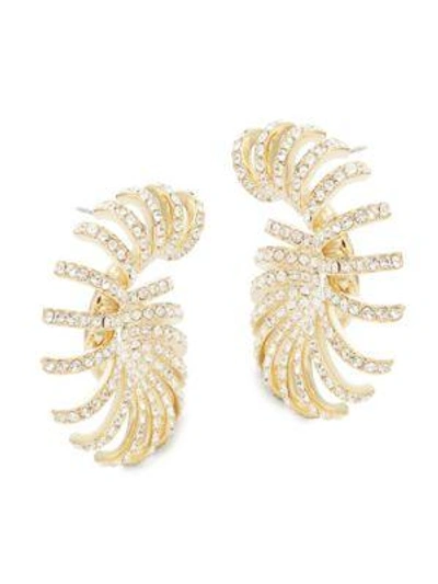 Shop Adriana Orsini Cassandra Pave Hoop Earrings In Gold
