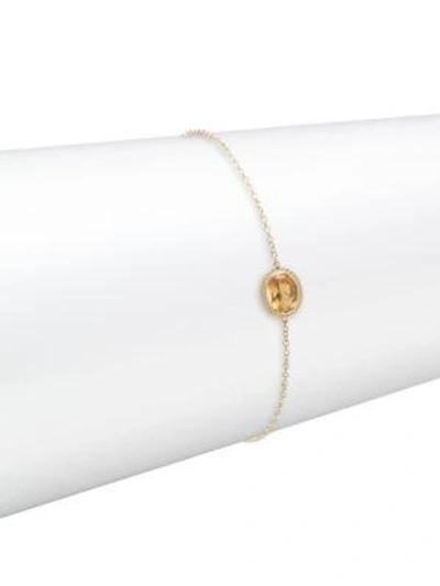 Shop Saks Fifth Avenue 14k Yellow Gold & Citrine Chain Bracelet