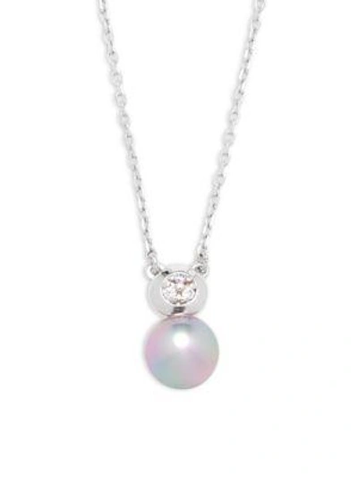 Shop Majorica Sterling Silver Tajitian Pearl Necklace