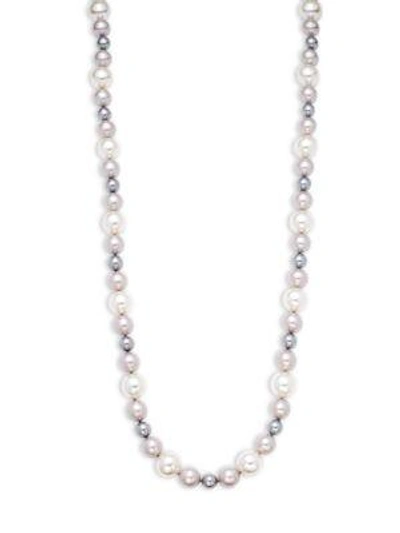 Shop Majorica Beaded Pearl Necklace In Multi