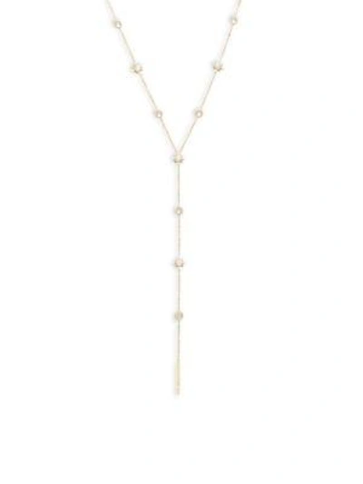 Shop Adriana Orsini Cubic Zirconia Liberty Y-neck Necklace In Gold