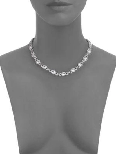 Shop Adriana Orsini Faceted Collar Necklace In Silver
