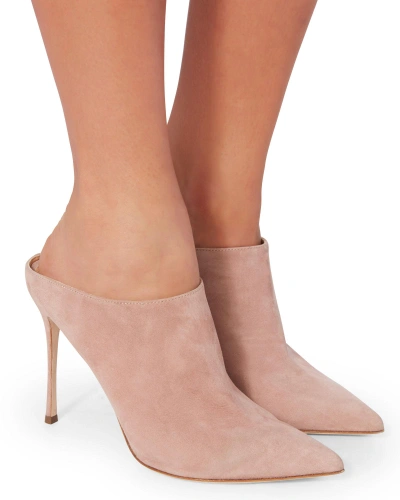 Shop Sergio Rossi Godiva Open Back Suede Pumps