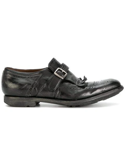 Church's Buckle Strap Brogues In Brown