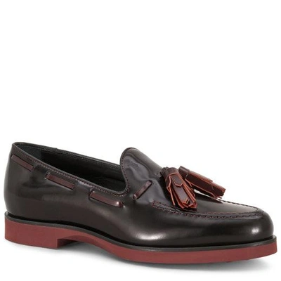 Shop Tod's Loafers In Leather In Black/brown