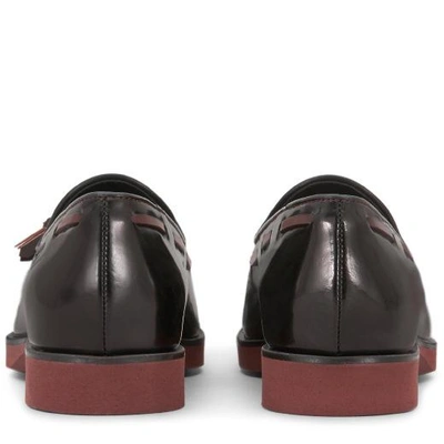 Shop Tod's Loafers In Leather In Black/brown
