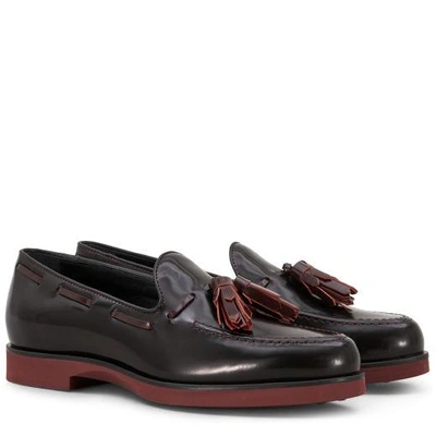 Shop Tod's Loafers In Leather In Black/brown