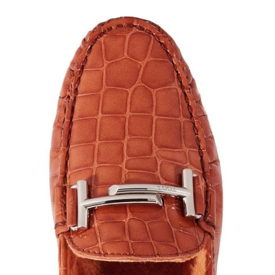 Shop Tod's Effect Leather In Orange