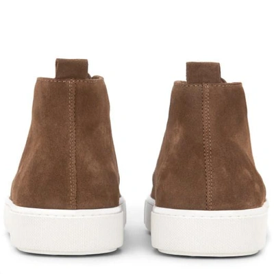 Shop Tod's Ankle Boots In Suede In Brown