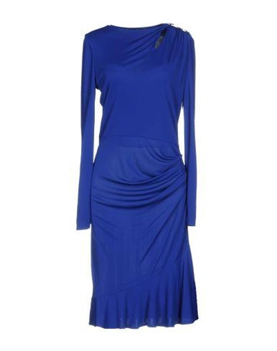 Shop Roberto Cavalli Knee-length Dress In Bright Blue
