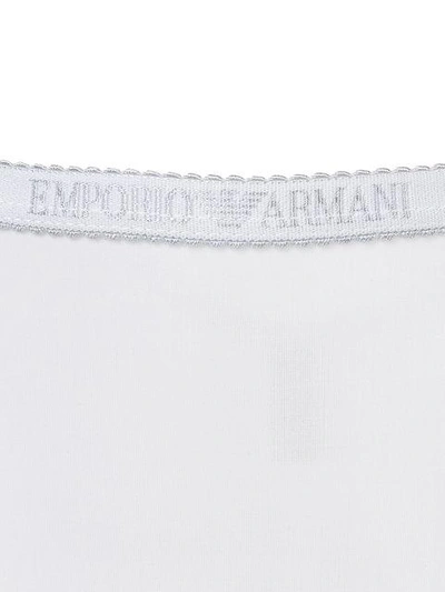 Shop Emporio Armani Stretch Jersey Brazilian Briefs In White