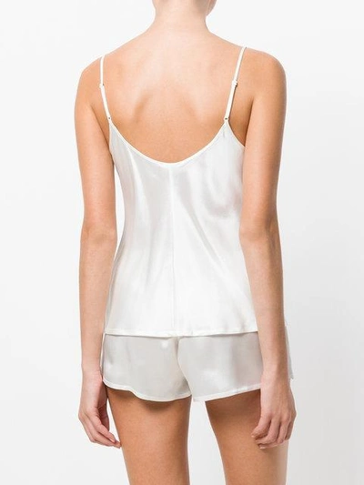 Shop La Perla Plain Tank Top In White