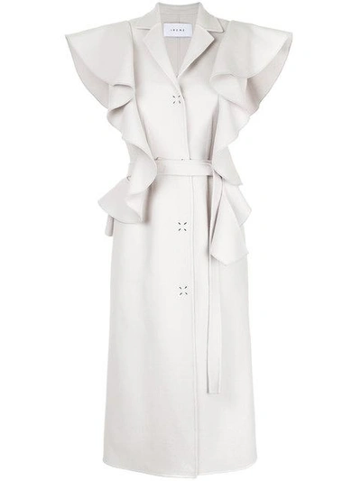 Shop Irene Ruffle Tailored Long Waistcoat