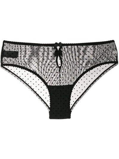 Shop Marlies Dekkers Peekaboo Brazilian Briefs In Black