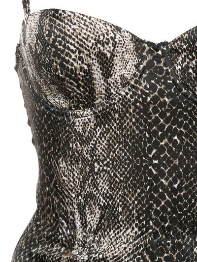 Shop Fleur Du Mal Snakeskin Print Bodie In Black