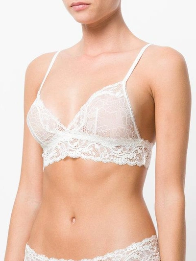 Shop La Perla Freedom Lace Triangle Bra In White