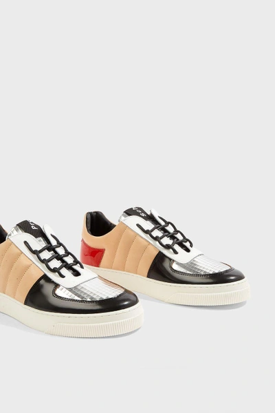 Shop Proenza Schouler Panelled Leather Trainers In Multicoloured