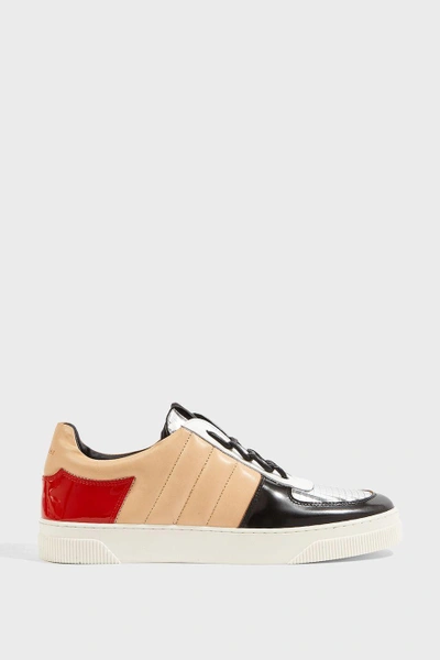 Shop Proenza Schouler Panelled Leather Trainers In Multicoloured