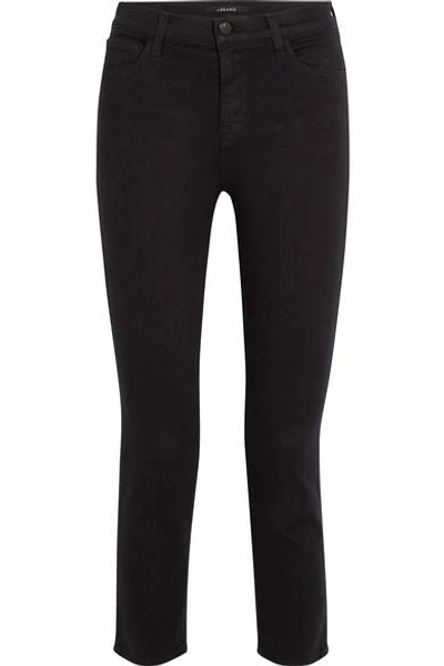 Shop J Brand Ruby Cropped High-rise Straight-leg Jeans