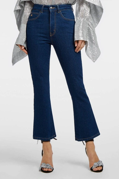 Shop Attico Blanca Cropped Flared Jeans