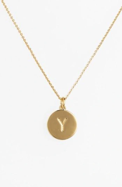 Shop Kate Spade 'one In A Million' Initial Pendant Necklace In Y- Gold