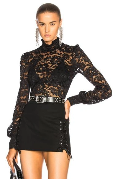 Shop L Agence L'agence Samara Lace Top In Black