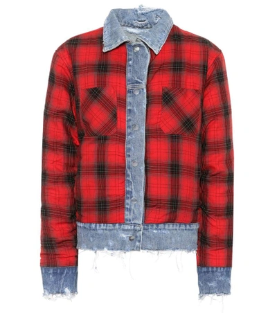 Shop Amiri Reversible Denim Jacket In Iedigo Red