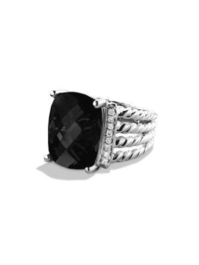 Shop David Yurman Women's Wheaton Gemstone & Diamond Ring In Black Onyx