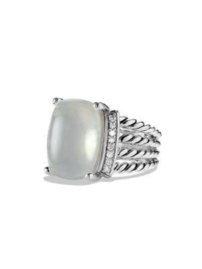 Shop David Yurman Wheaton Ring With Diamonds In Moon Quartz