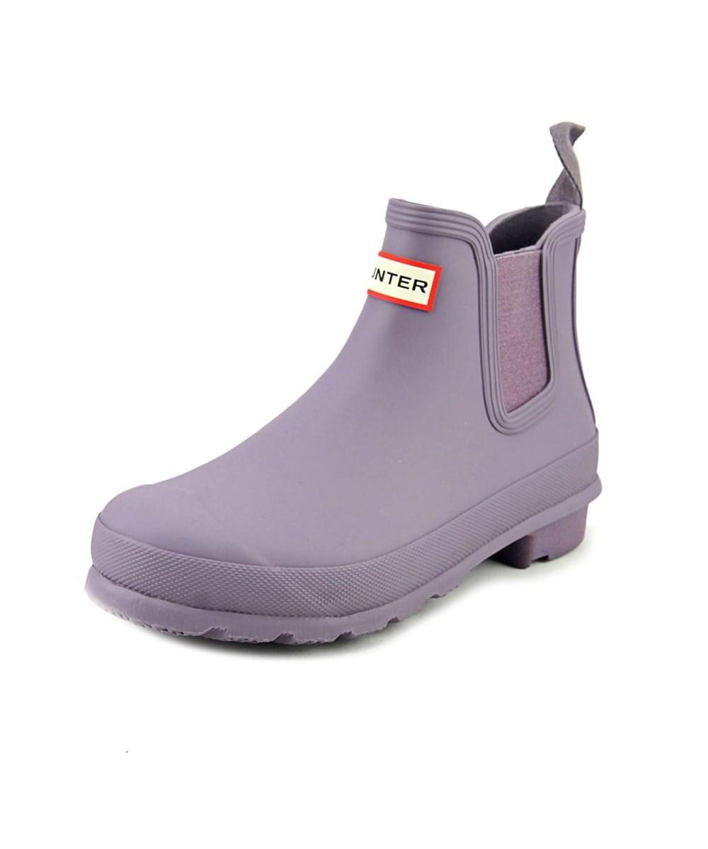 purple chelsea boots womens