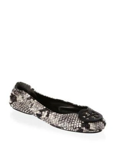 Shop Tory Burch Minni Roccia Leather Ballet Flats