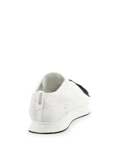 Shop Comme Des Garçons Flyknit Racer Sneakers In White