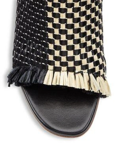 Shop Proenza Schouler Raffia Woven Mules In Open Beige