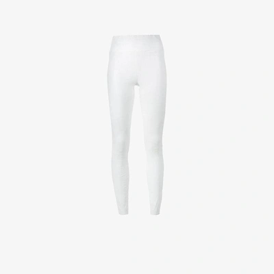 Shop Sprwmn Skinny Leather Trousers In White