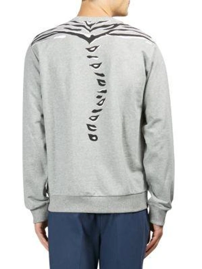 Shop Kenzo Tiger Claw Cotton Sweatshirt In Dove Grey