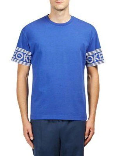 Shop Kenzo Skate Cotton Tee In Blue