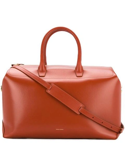 Shop Mansur Gavriel Travel Bag In Brown