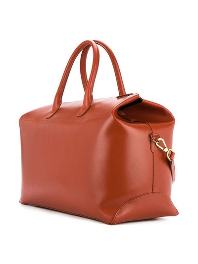 Shop Mansur Gavriel Travel Bag In Brown